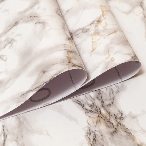 Wall Adhesive Paper Kitchen Wallpaper Waterproof Marble Film Self Adhesive Wallpaper For Modern Wall Self-Adhesive Vinyl Sticker
