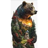 Silhouette Bear-11CT Stamped Cross Stitch 40*70cm(Big Size)