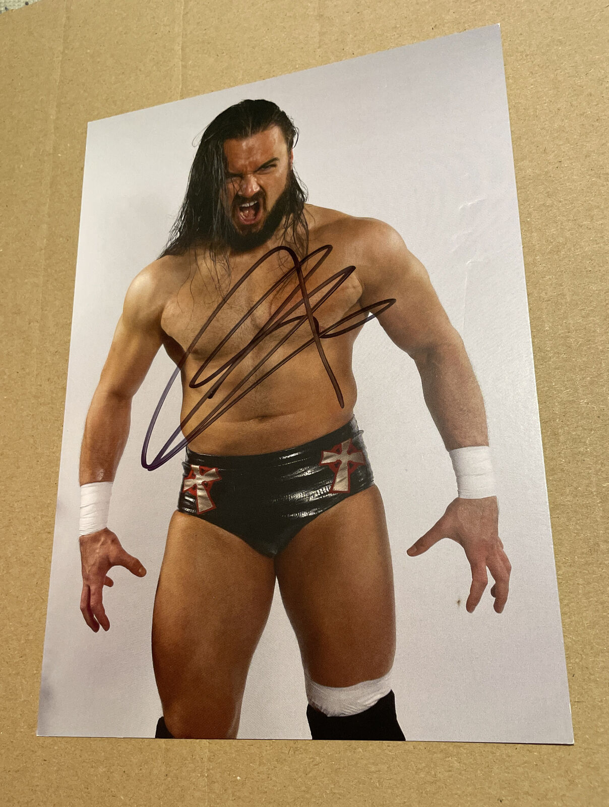 Drew Mcintyre/Galloway Hand Signed 8x6 Photo Poster painting WWE TNA Wrestling Autograph