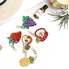 5pcs DIY Full Drill Diamond Paintng Special-shaped Fruit Keychains Kit