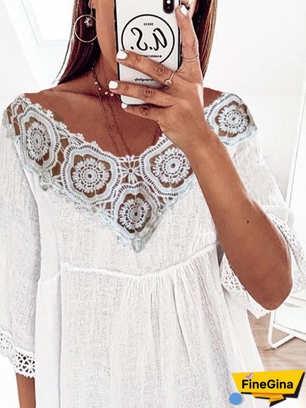 Cotton Solid Loosen Short Sleeve Tops