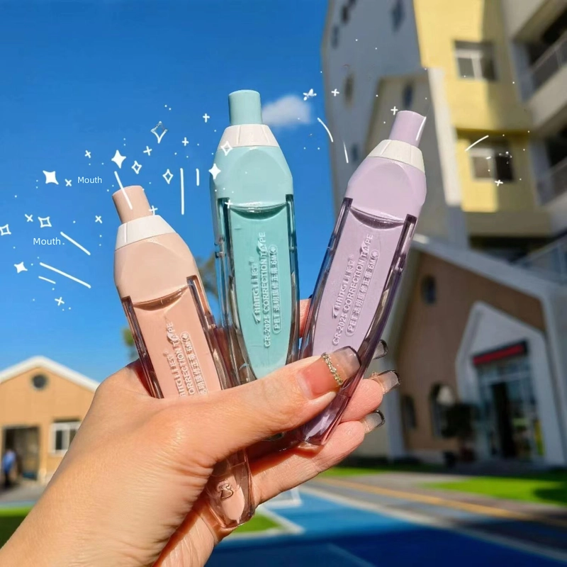 Office Cultural Correction Tape Transparent White Yellow