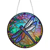 Diamond Painting Stained Glass Dragonfly Pendant