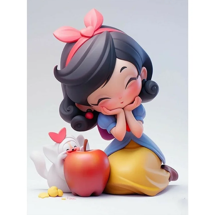 Snow White 30*40CM(Canvas) Full Round Drill Diamond Painting gbfke