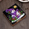 (US Local)5D DIY PU Snowman Diamond Painting Notecard Box Gem Art Sticky Note Holder