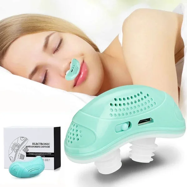 Electric Mini CPAP Noise Anti Snoring Device Sleep Apnea Stop Snore Aid Stopper