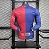2024/2025 Long Sleeve Player Version Barcelona Home Football Shirt 1:1 Thai Quality
