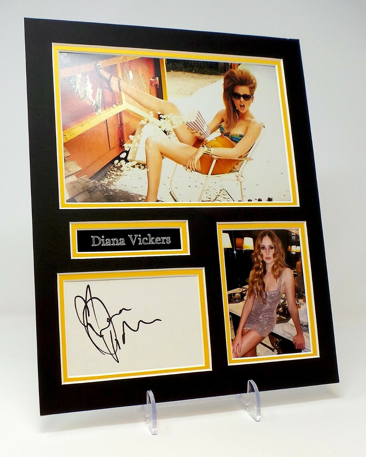 Diana VICKERS Signed Mounted Photo Poster painting Display AFTAL COA Singer / Actress, X Factor