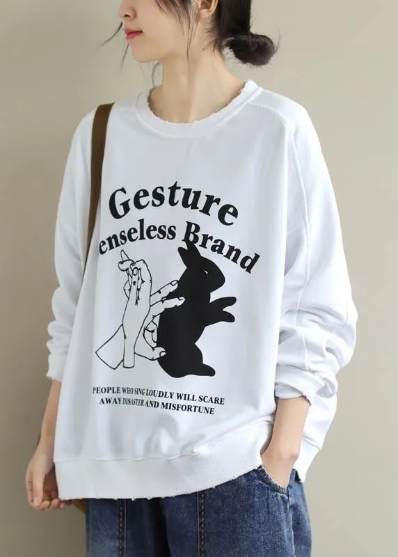 Elegant O Neck Spring Clothes Fabrics White Tops