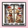 Christmas Giraffe - 18CT Counted Cross Stitch 30*30cm/11.81*11.81in