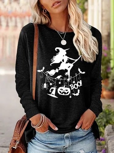 Halloween Witch Printed Women's Sweatshirt