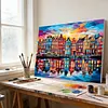 Amsterdam Hues-Framed oil painting by numbers 40*30CM