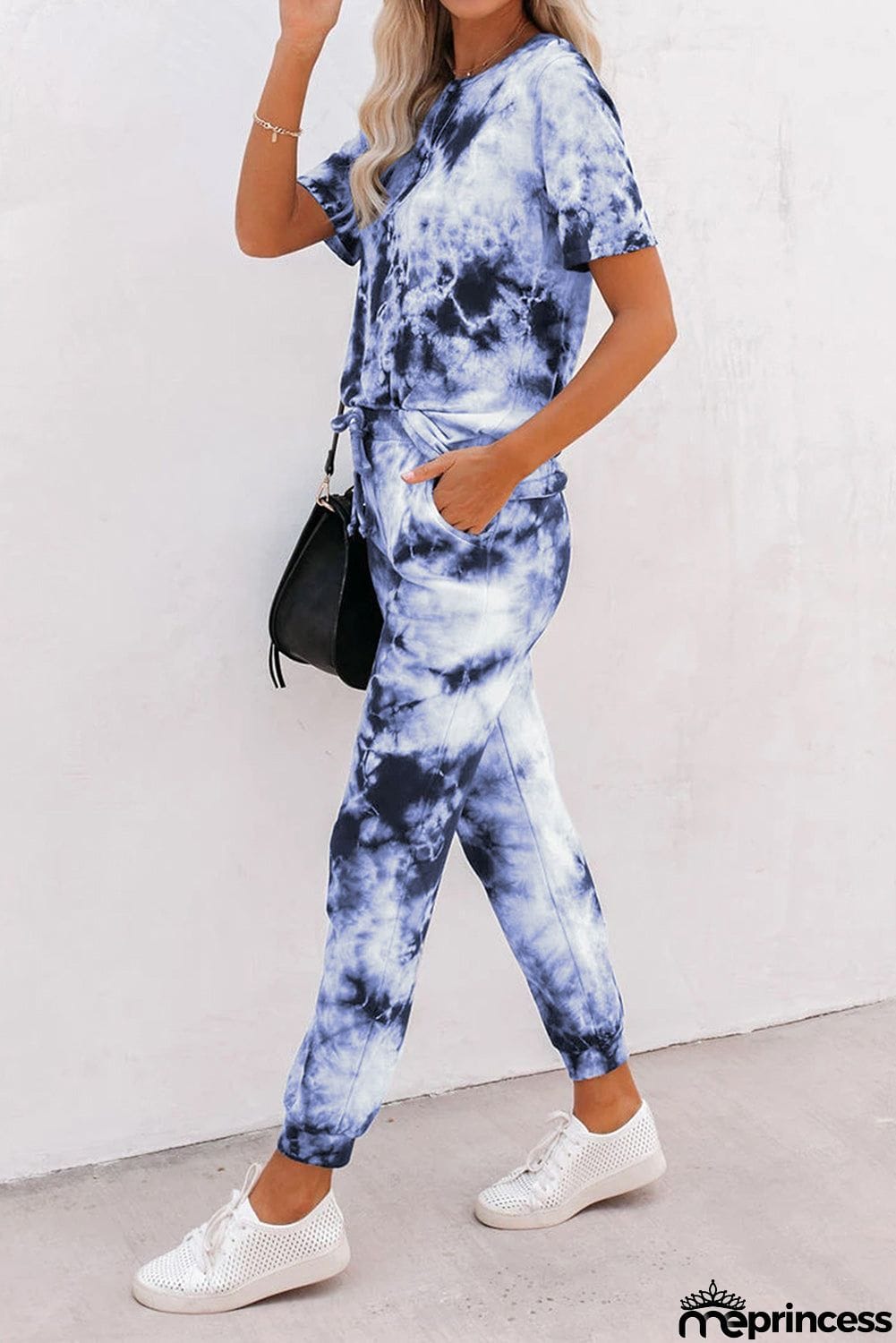 Tie-dye Tee and Sweatpants Sports Wear