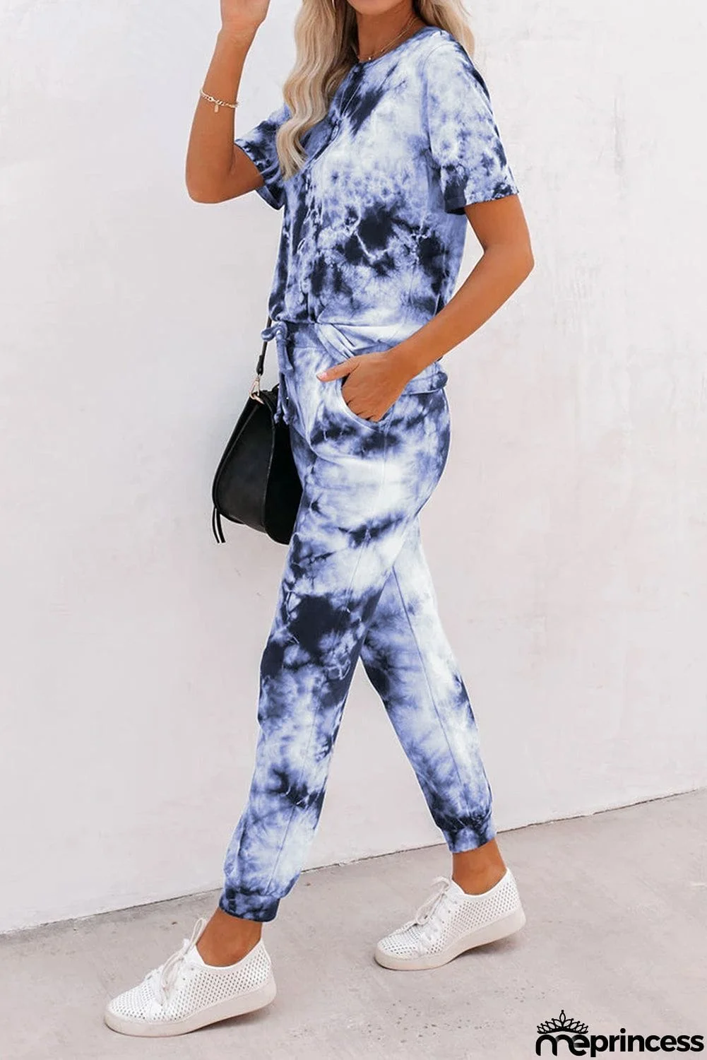 Tie-dye Tee and Sweatpants Sports Wear