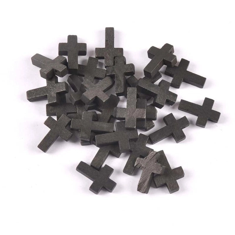 5 Pieces Wooden Perforated Cross Beaded Bracelet Necklace Accessories 50/Pack For Designed