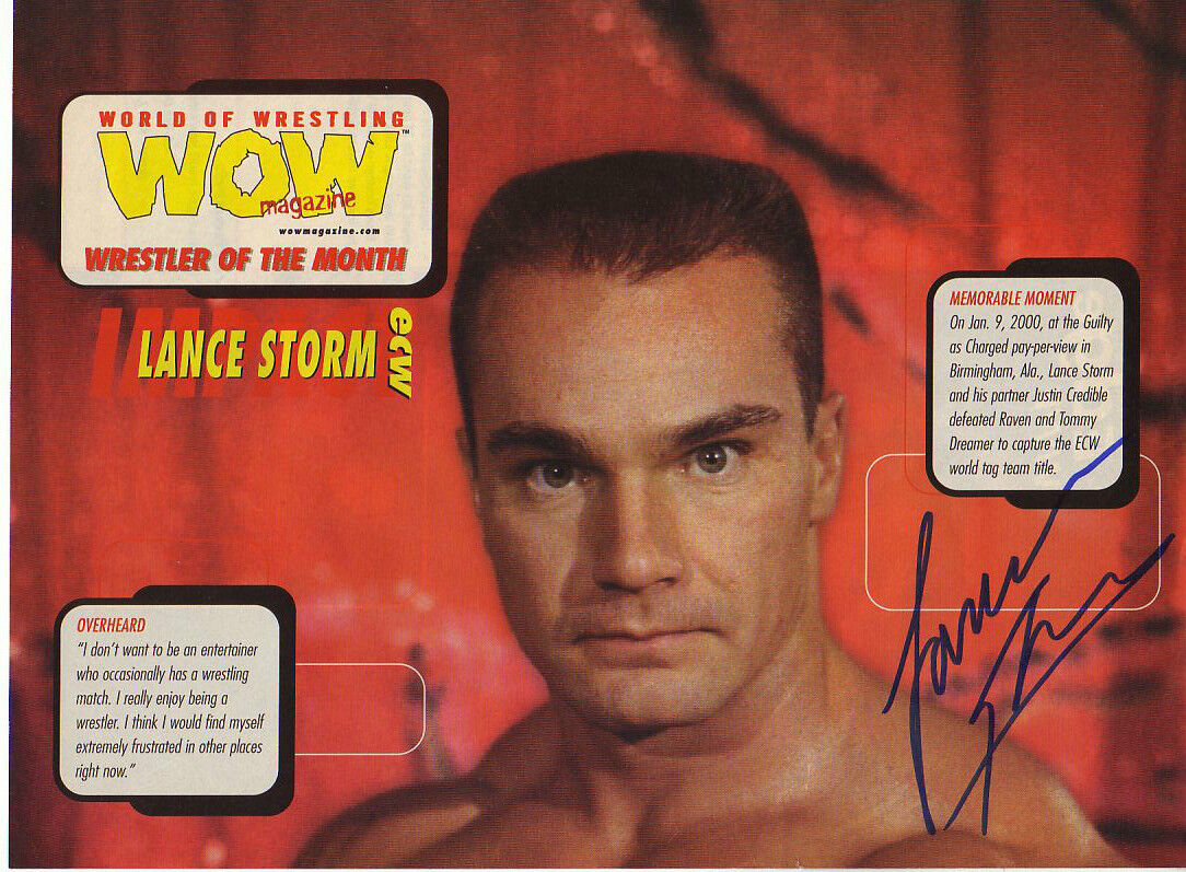 WWE WWF LANCE STORM AUTOGRAPHED HAND SIGNED 8X10 Photo Poster painting WRESTLING PICTURE