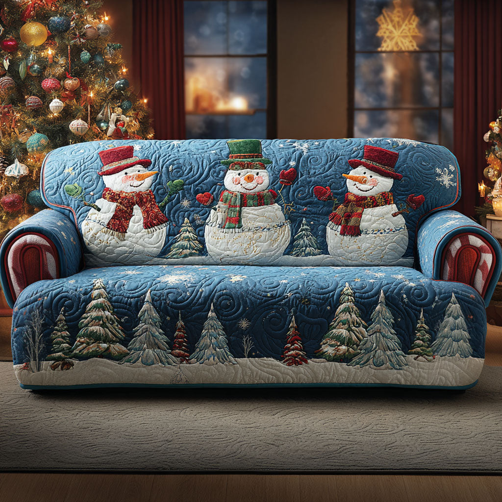 Winter Smiles Quilted Sofa Cover NCU0TV790 everthome