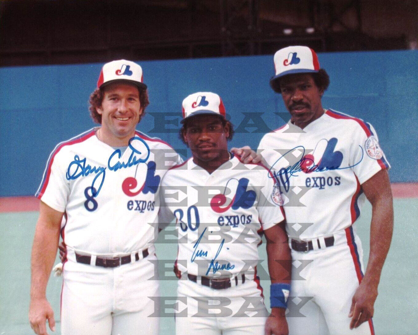 GARY CARTER TIM RAINES ANDRE DAWSON (HOF) Signed 8x10 autographed Photo Poster painting Reprint