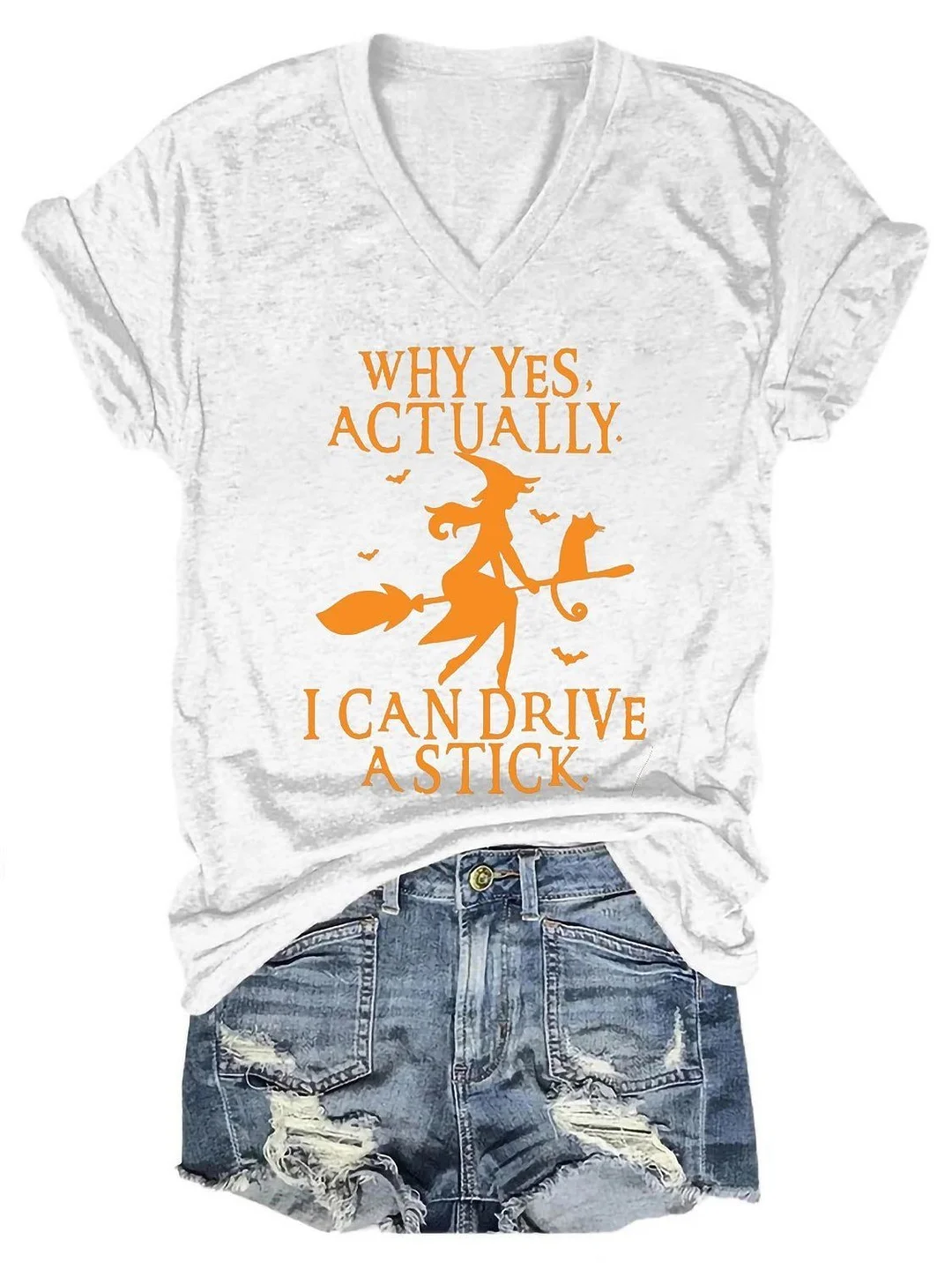 Why Yes Actually I Can Drive A Stick Halloween T-Shirt