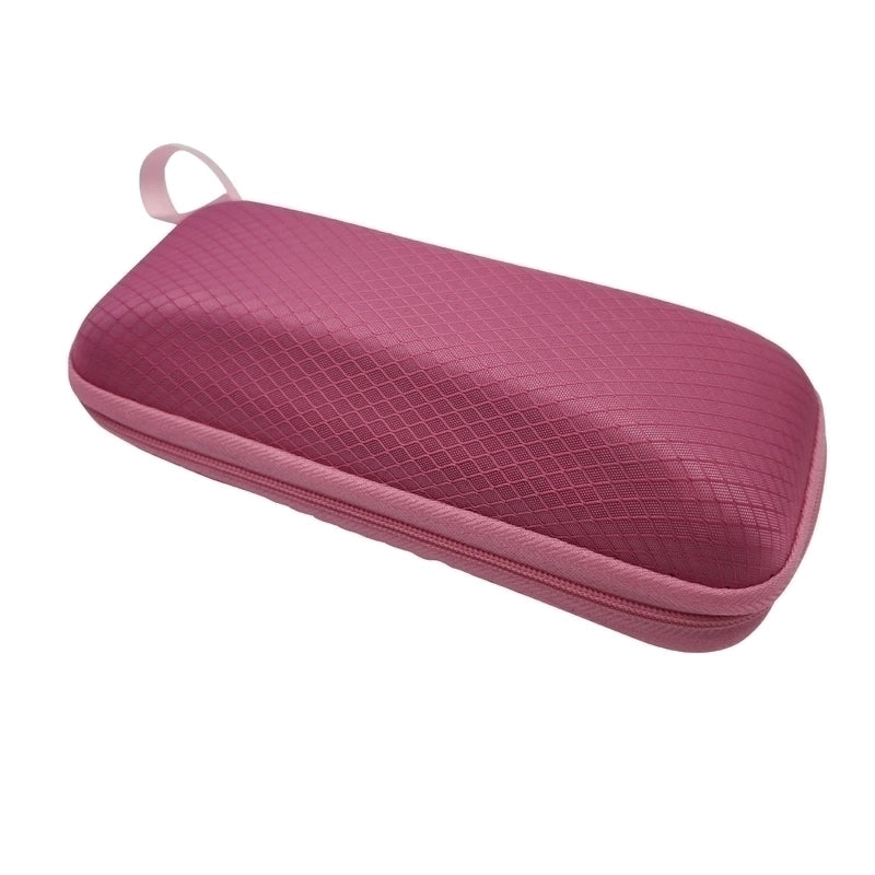Zipper Myopia Glasses Case Fabric Personality Slant Myopia Glasses Case Hook Foreign Trade Rhombus Glasses Storage Box