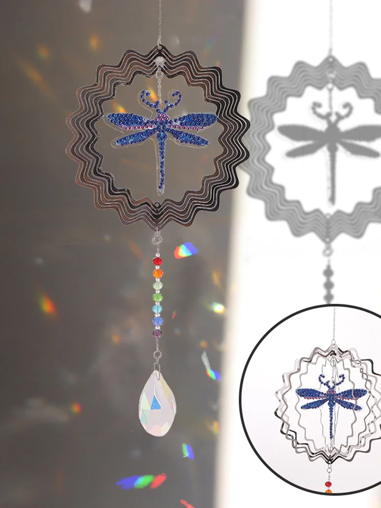 3D Wind Chimes DIY Point Drill Diamond Painting Crystal Wall Ornaments Kits  