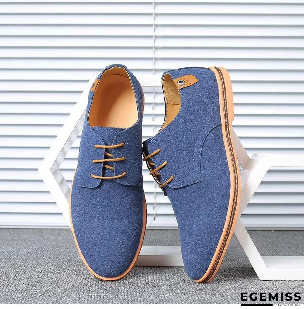 Big Size Suede Leather Men Shoes Oxford Casual Classic Shoes Comfortable Footwear | EGEMISS