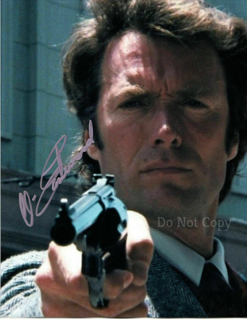 Clint Eastwood Signed Photo Poster painting 8X10 rp Autographed Picture Dirty Harry