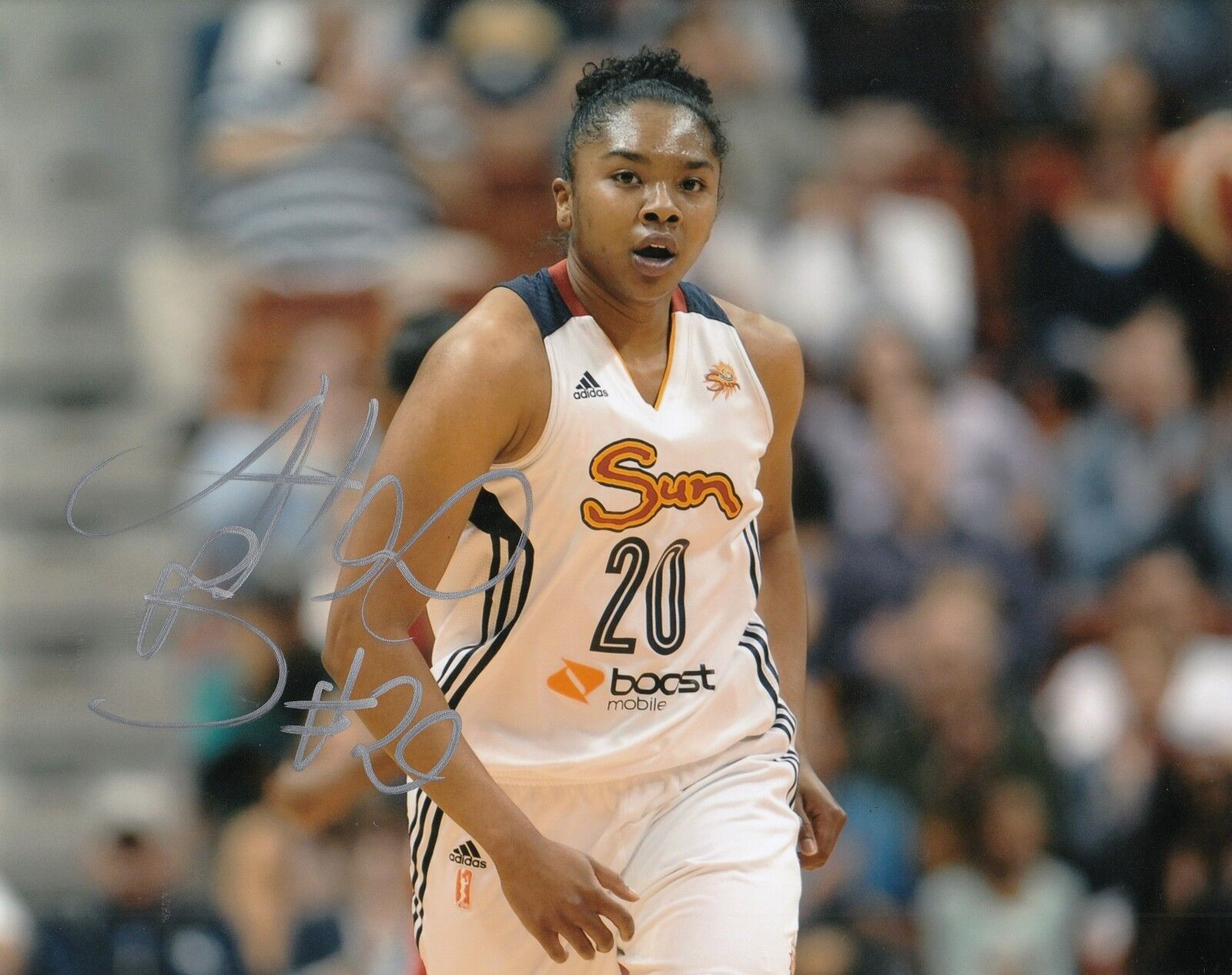 ALEX BENTLEY signed (CONNECTICUT SUN) PENN STATE Basketball 8X10 Photo Poster painting W/COA #1