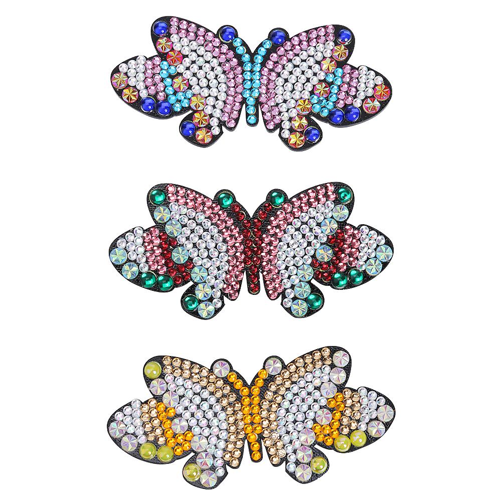 

3pcs Butterfly-DIY Creative Diamond Hairpin, 501 Original