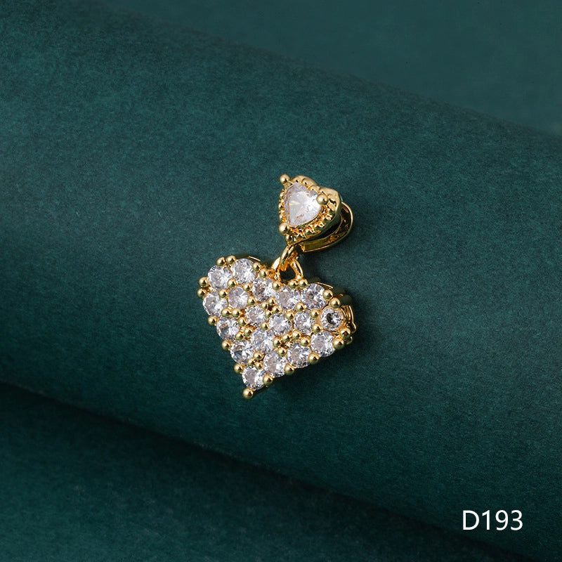 1 Piece 1-2cm Copper Zircon Geometric Jewelry Accessories Pendant