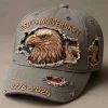 250th Anniversary American Eagle Cap &ndash; 1776-2026 Patriotic Hat With Statue Of Liberty And Liberty Bell Design by Inlyline