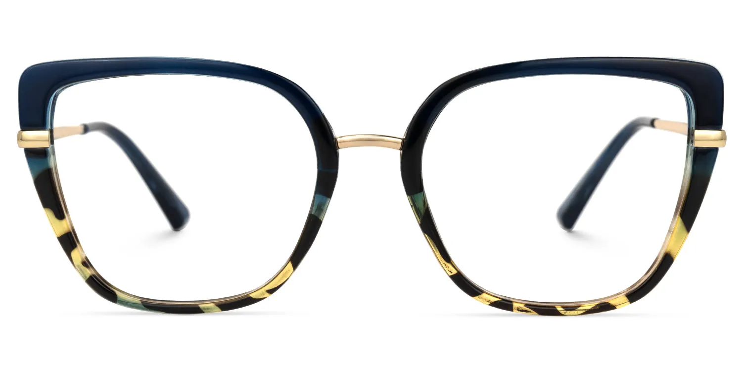 Dag Blau-Tortoise Cateye Brille Blau-Tortoise
