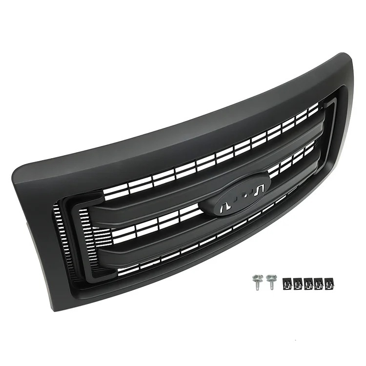 SEBLAFF Front Bumper Grille Matte Black Upper Radiator Grill Replacement for 2009-2014 F150 Pickup