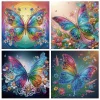 (US Local)4Pack Butterfly-Crystal Rhinestone Diamond Painting(30x30cm)