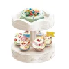 Rotating Cupcake Stand with 10 Small Trays Cupcake Turntable Cupcake Display Stand