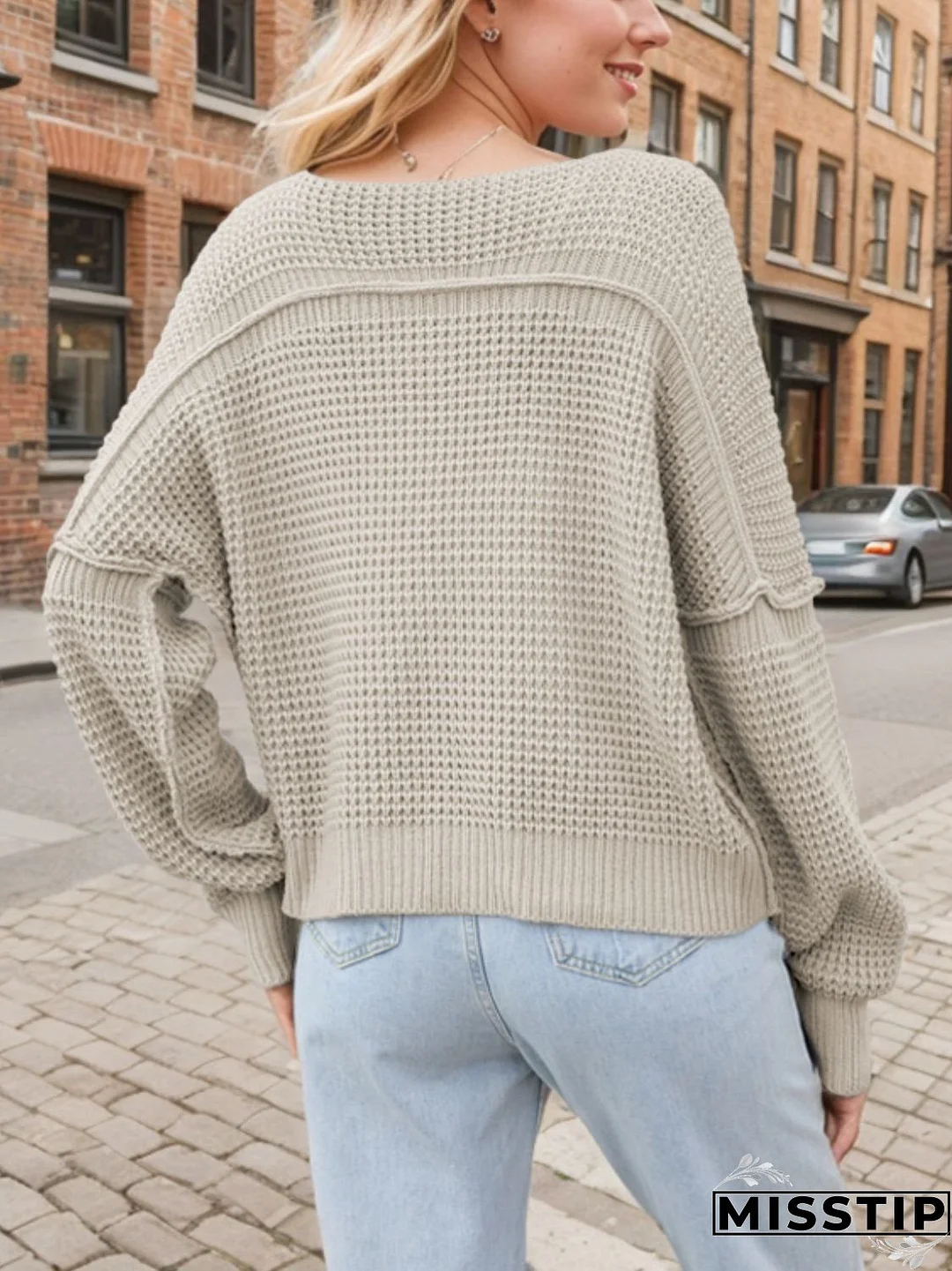 V-Neck Long Sleeve Sweater