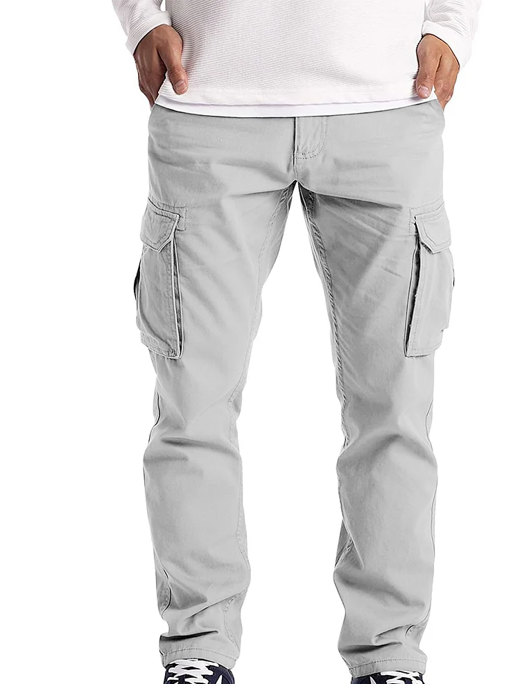 Long Cargo Work Pants For Men Combat Safety Multi-pocket Pants