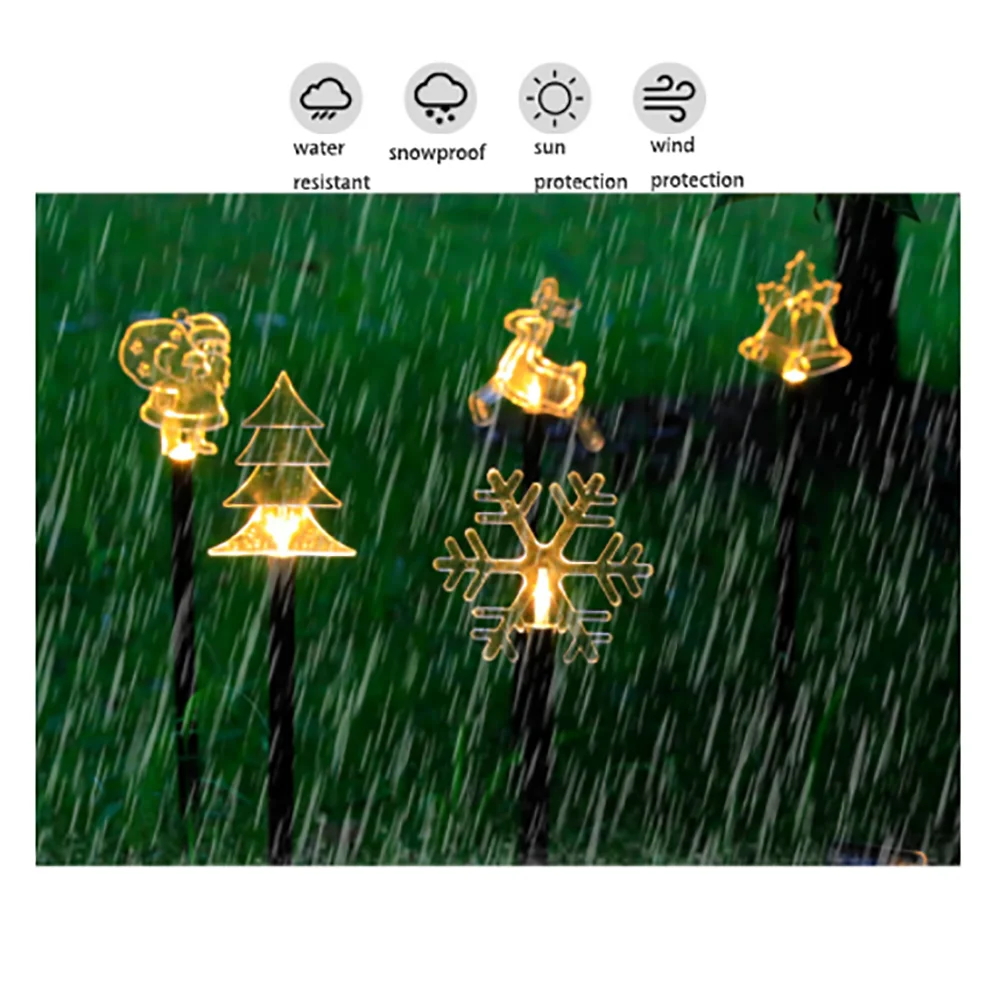 Christmas three-dimensional pattern LED outdoor solar ground insert garden decoration