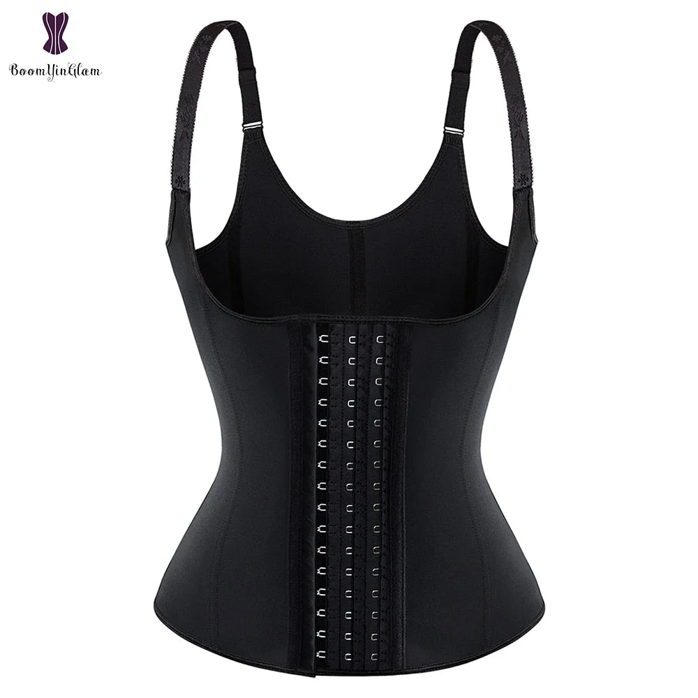 Corset 9 Steel Bones Latex Vest Waist Trainer Orthopedic Korset Slimming Belt Modeling Strap Shapers