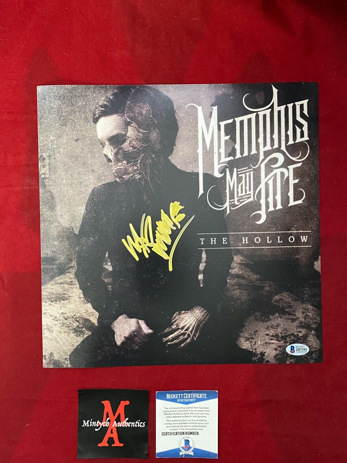 MATTY MULLINS SIGNED 12x12 Photo Poster painting! MEMPHIS MAY FIRE! BECKETT! THE HOLLOW!