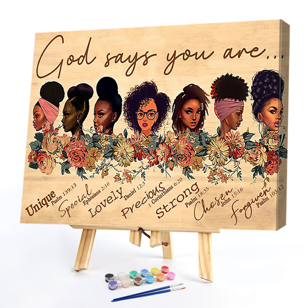 

50*40CM - Paint By Numbers - Female Avatar, 501 Original