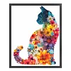 Flower Cat -11CT Stamped Cross Stitch 40*50cm/15.75*19.69in tapestrymarket