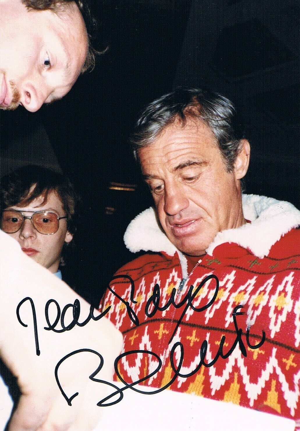 Jean-Paul Belmondo 1933- genuine autograph signed Photo Poster painting 3.5x5.5