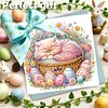 6PCS Diamond Painting Easter Cat Greeting Card Kit for Birthdays Thanksgiving & Special Occasion