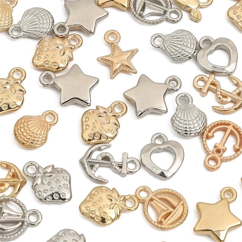 20 PCS/Package 304 Stainless Steel Solid Color Jewelry Accessories Pendant