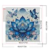 Blue Lotus 5d DIY Diamant-Kunst-Malkits f&uuml;r Wanddekoration im Homeoffice 40x40cm