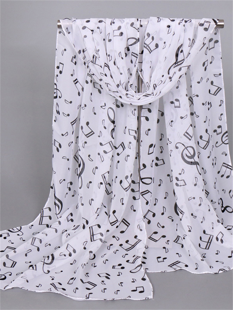 Music Notes Translucent Breathable Flowy Shawl wearshes