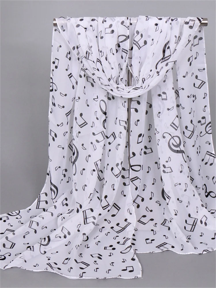 Music Notes Translucent Breathable Flowy Shawl