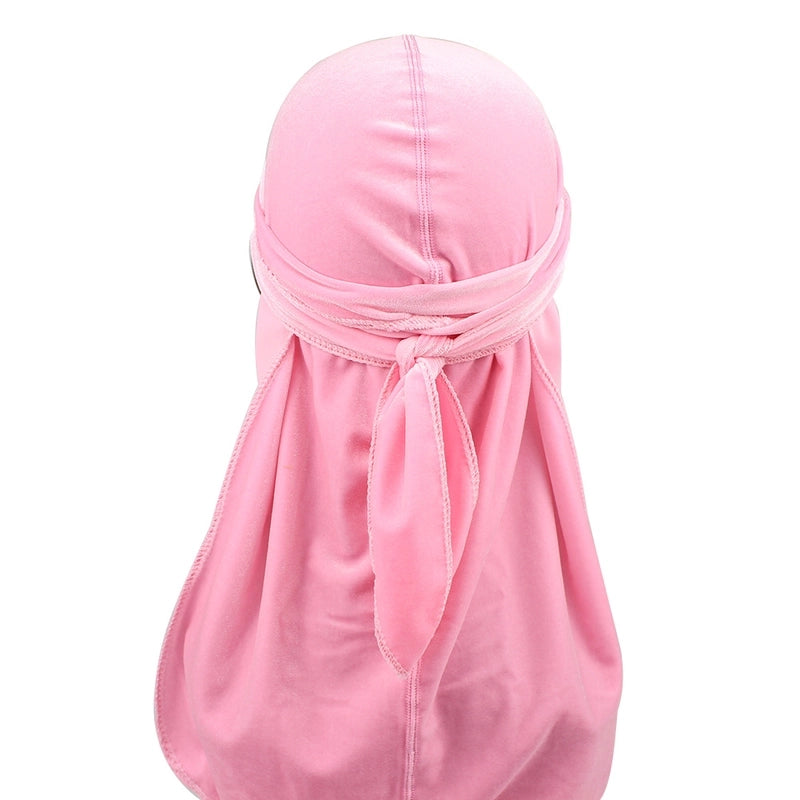 High Quality Supply New Seamless Velvet Long Tail Pirate Hat Long Ribbon Headscarf Hat Durag