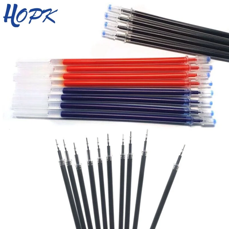 20pcs/lot 0.5mm Gel Pen Refills Set Stationery School Office Supplies Tool Black Blue Red Ink Rods for Neutral Gel Pen Refill